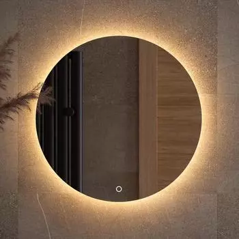 Зеркало круглое Defesto Opti DF 2852S 50 с LED-подсветкой, 4300К, сенсорный выключатель