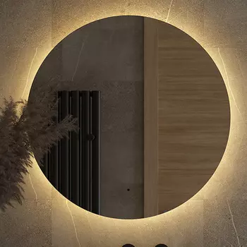 Зеркало круглое Defesto Opti DF 2855R 80 с LED-подсветкой, 3000К, инфракрасный выключатель