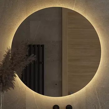 Зеркало круглое Defesto Opti DF 2856R 90 с LED-подсветкой, 3000К, инфракрасный выключатель