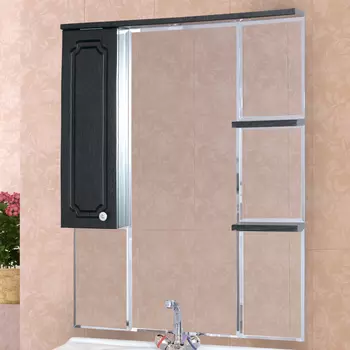 Зеркало-шкаф Misty Александра 85 L темное дерево венге