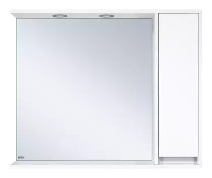 Зеркало Misty Алиса 100 R с подсветкой белое