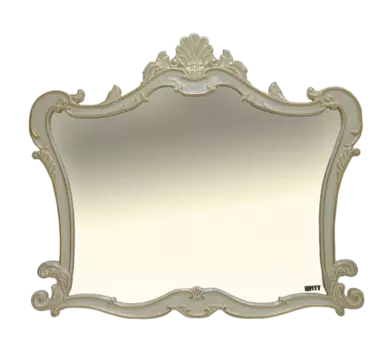 Зеркало Misty Bianco 80х90 бежевый, сусальное золото