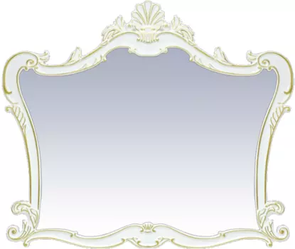 Зеркало Misty Bianco 90х90 белый, сусальное золото