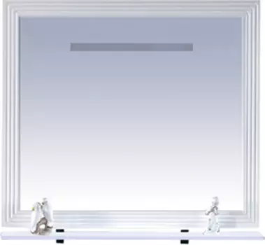 Зеркало Misty Европа 90 белое, с подсветкой