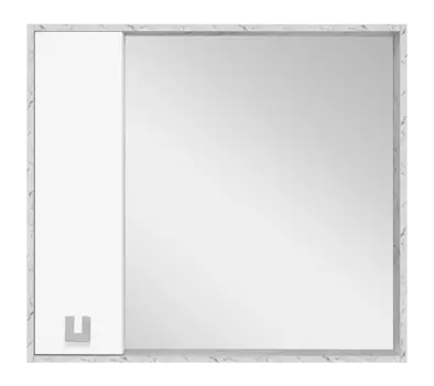 Зеркало-шкаф Misty Мия 90 левый белый