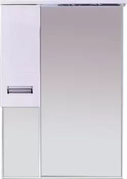 Зеркало-шкаф Misty Селена 75 L с подсветкой, белый