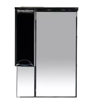Зеркало Misty Жасмин 65 с подсветкой, черная эмаль L