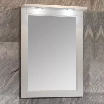 Зеркало Opadiris Клио 56 с подсветкой, белое