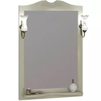 Зеркало с полкой Opadiris Клио 65 бежевый матовый