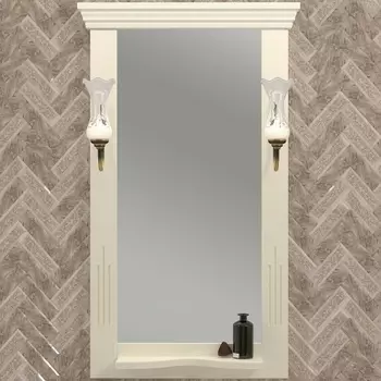 Зеркало с полкой Opadiris Риспекто 55 бежевый матовый