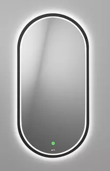 Зеркало Owl 1975 Langas 40 с подсветкой, черный (OWLM200302)