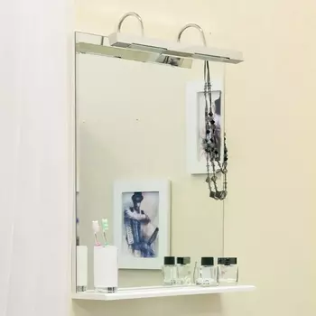 Зеркало с полкой Sanflor Одри 70 белое