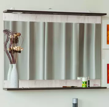 Зеркало Sanflor Толедо 105 светлое дерево с подсветкой