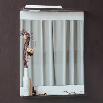 Зеркало Sanflor Толедо 60 светлое дерево с подсветкой