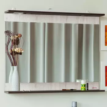 Зеркало Sanflor Толедо 85 светлое дерево с подсветкой