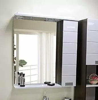 Зеркало-шкаф Aquanet Сити 90 L венге