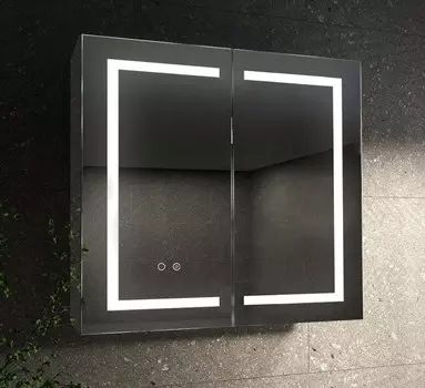 Зеркало-шкаф AQUATEK AQ7904-MLC 90 см, с подсветкой