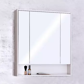 Зеркало-шкаф AQUATON Рико 80 белое, ясень фабрик