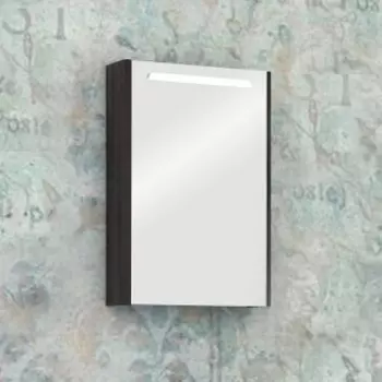 Зеркало-шкаф Aquaton Сильва 50 с подсветкой темное дерево