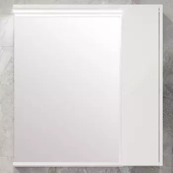 Зеркало-шкаф Aquaton Стоун 80 R с подсветкой белый