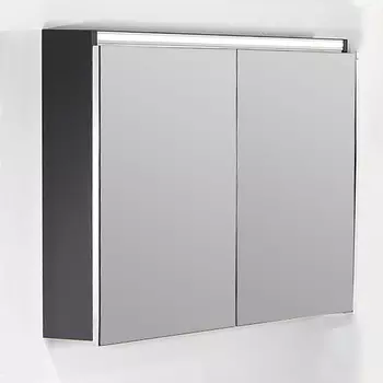 Зеркало-шкаф Armadi Art Vallessi 100 с подсветкой черный матовый