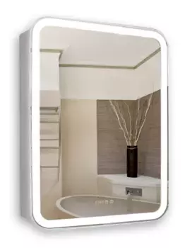 Зеркало-шкаф Azario Фиджи 60х75 c подсветкой + часы (LED-00002363)