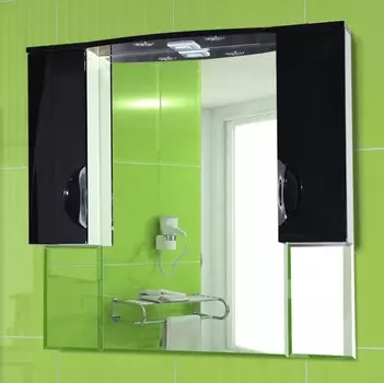 Зеркало-шкаф Bellezza Лагуна 120 черный