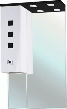 Зеркало-шкаф Bellezza Натали 70 L белый с черным