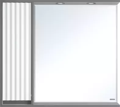 Зеркало-шкаф Brevita Balaton 90 L белый, серый матовый