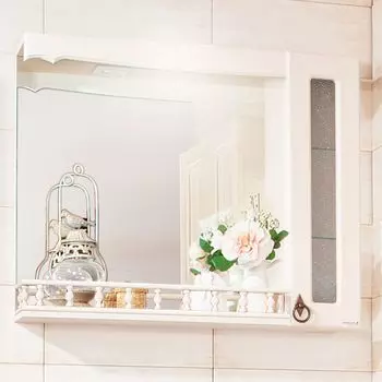 Зеркало-шкаф Бриклаер Кантри 105 бежевый дуб