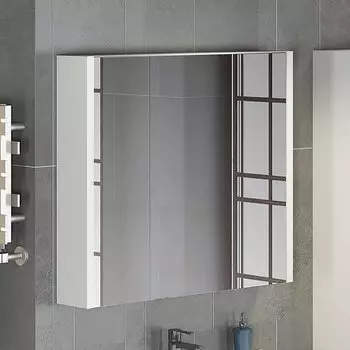 Зеркало-шкаф Comforty Женева 90 дуб белый