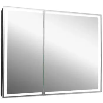 Зеркало-шкаф Continent Mirror Box 100х80 с подсветкой черный
