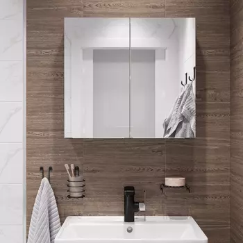 Зеркало-шкаф DIWO Архангельск 60 см универсальное, белое