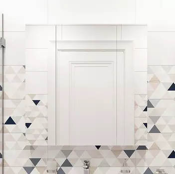 Зеркало-шкаф DIWO Ростов 80 см, прямоугольное, навесное, белое. российское