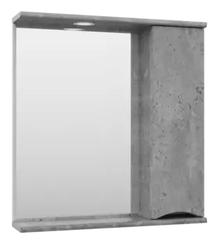 Зеркало-шкаф Misty Атлантик 70 правое серое матовое