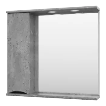 Зеркало-шкаф Misty Атлантик 80 левое серое матовое