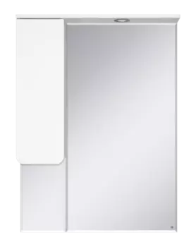 Зеркало-шкаф Misty Чегет 75 левое белое глянцевое
