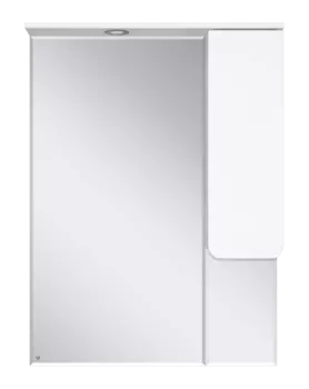 Зеркало-шкаф Misty Чегет 75 правое белое глянцевое