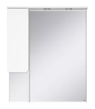 Зеркало-шкаф Misty Чегет 85 левое белое глянцевое