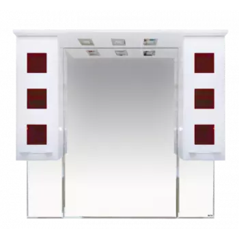 Зеркало-шкаф Misty Кармен 100 белый с подсветкой