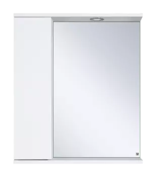 Зеркало-шкаф Misty Лира 60 левое белое глянцевое