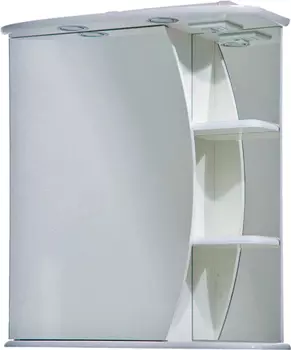 Зеркало-шкаф Misty Луна 60 левый белый, с подсветкой