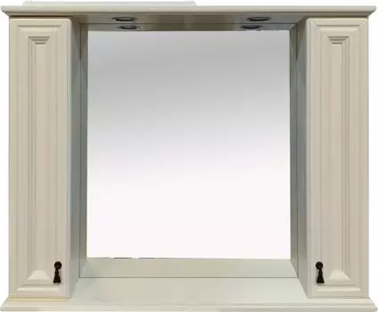 Зеркало-шкаф Misty Лувр 105 слоновая кость