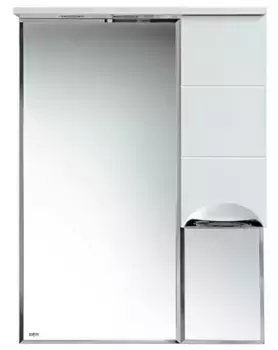 Зеркало-шкаф Misty Петра 75 правый белый с подсветкой