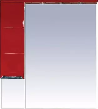 Зеркало-шкаф Misty Петра 90 L красная эмаль