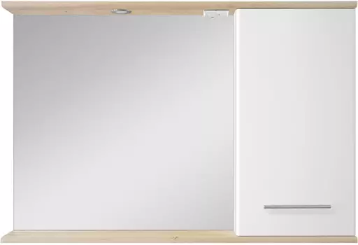 Зеркало-шкаф Misty Респект 120 правый белый с подсветкой