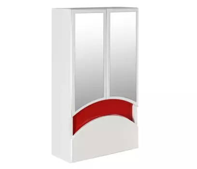 Зеркало-шкаф навесной без подсветки MIXLINE Радуга-46 красный (522475)
