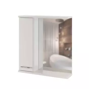 Зеркало Mixline Росток 65 подвесное, белое, левое