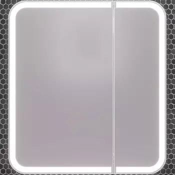 Зеркало шкаф Opadiris Элеганс 90 с подсветкой белый матовый