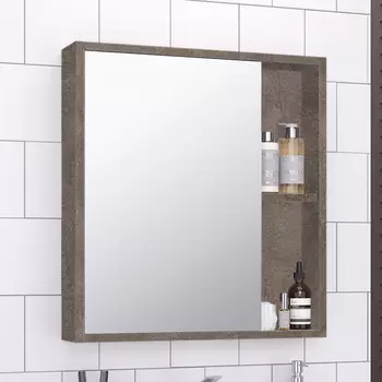 Зеркало-шкаф Runo Эко 60 железный камень